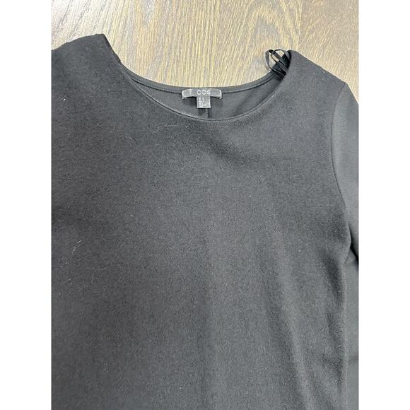 COS Multi Fabric Wool Panel Long Sleeve Shift Dress ~ US M - Picture 5 of 6